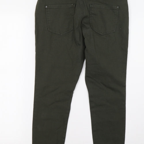 Dorothy Perkins Womens Green  Denim Straight Jeans Size 12 L28 in