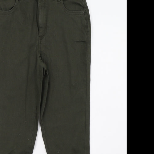 Dorothy Perkins Womens Green  Denim Straight Jeans Size 12 L28 in