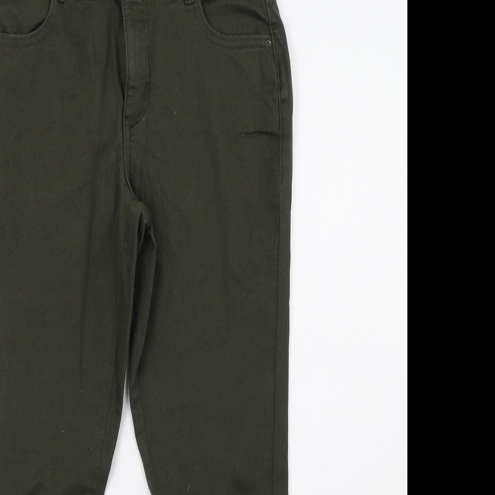 Dorothy Perkins Womens Green  Denim Straight Jeans Size 12 L28 in