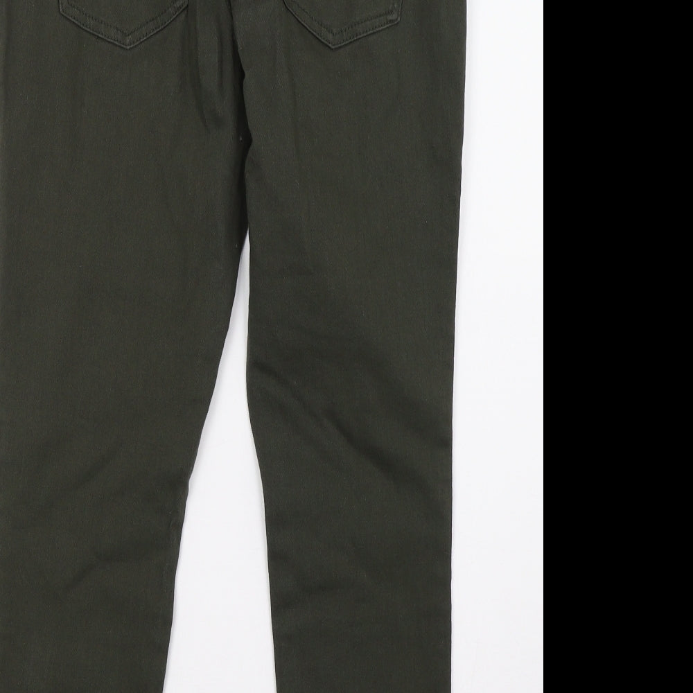 Dorothy Perkins Womens Green  Denim Straight Jeans Size 12 L28 in