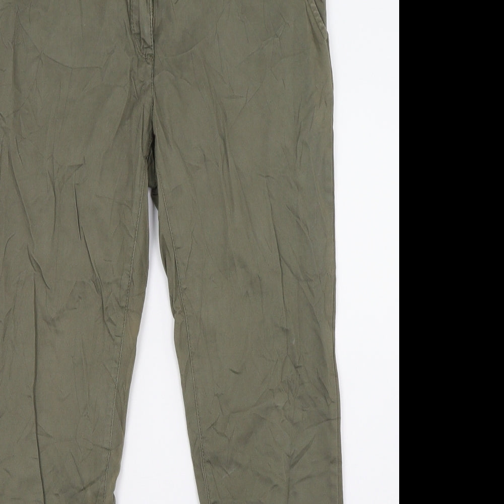 H&M Womens Green   Trousers  Size 10 L30 in