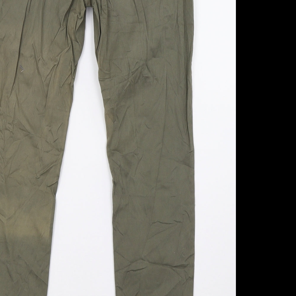 H&M Womens Green   Trousers  Size 10 L30 in