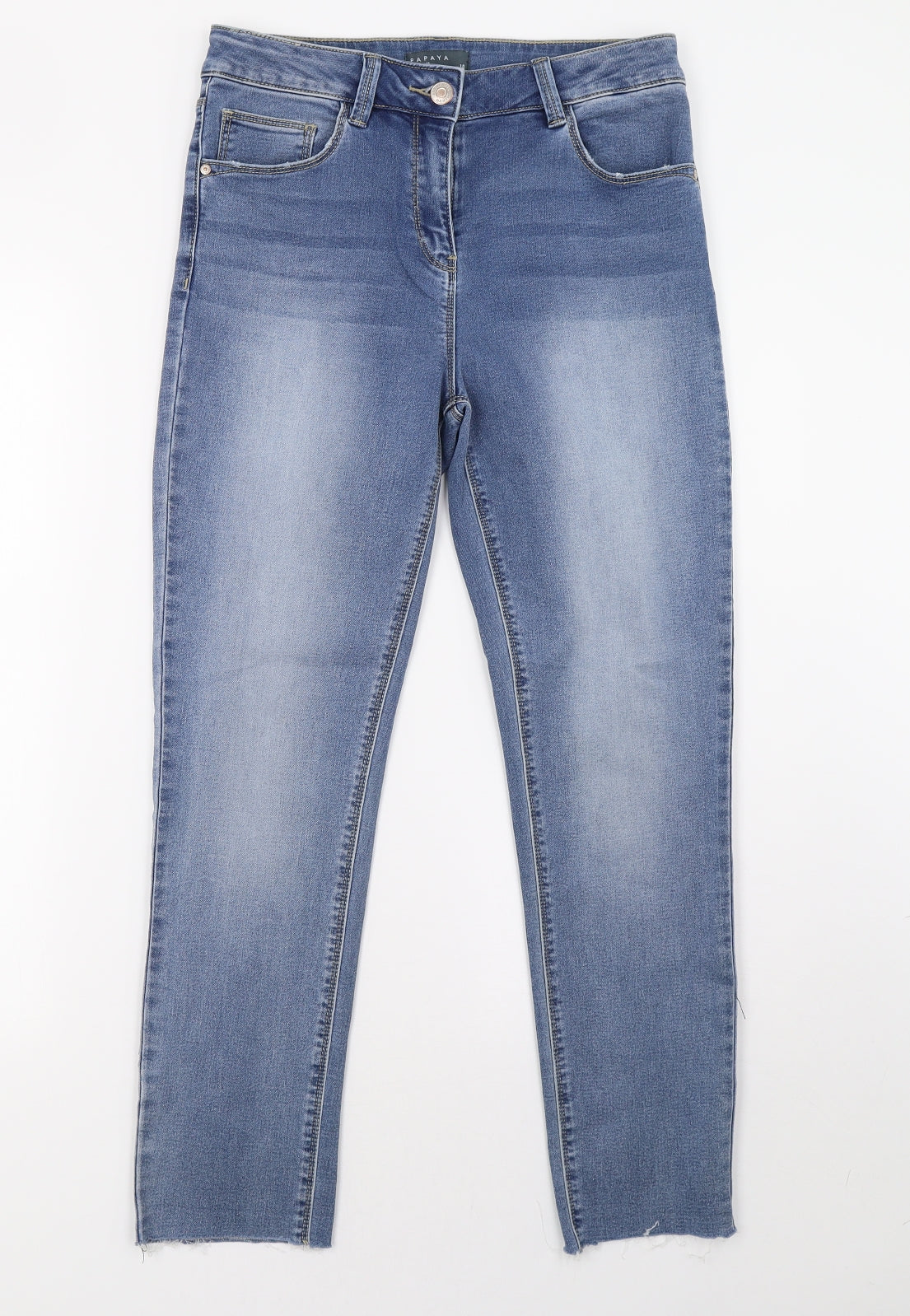 Matalan Womens Blue  Denim Straight Jeans Size 10 L28 in