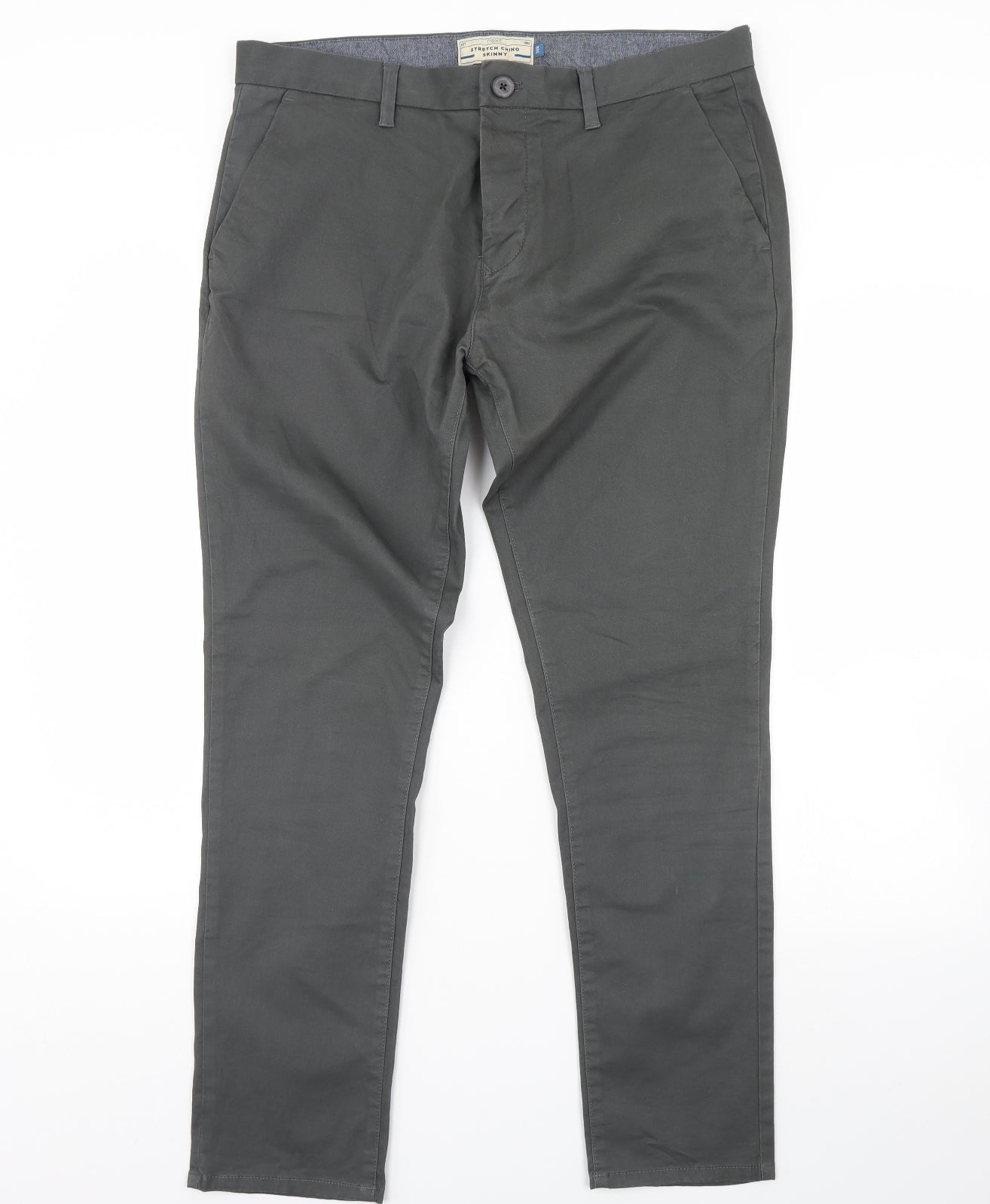NEXT Mens Grey   Chino Trousers Size 36 L30 in