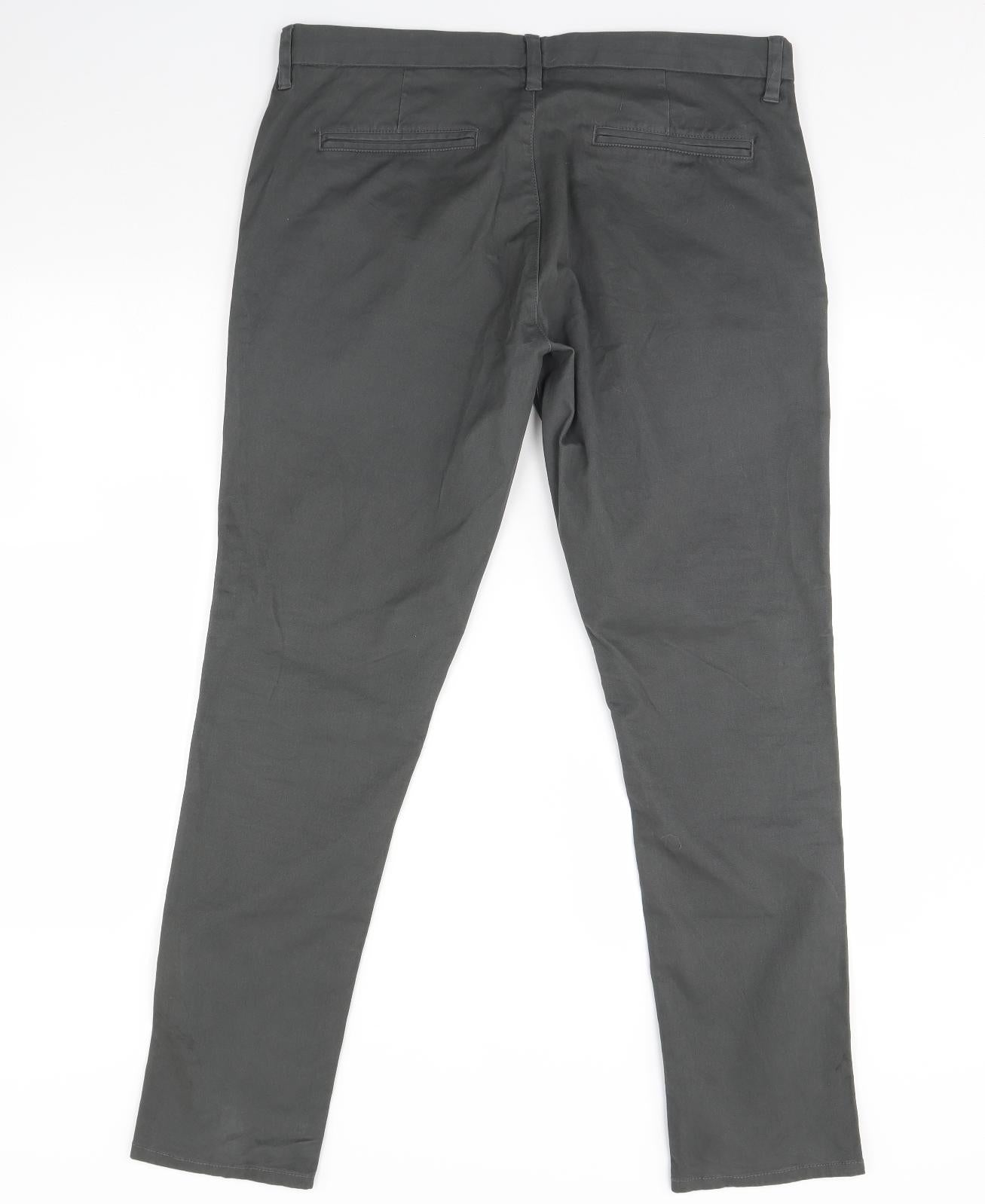NEXT Mens Grey   Chino Trousers Size 36 L30 in