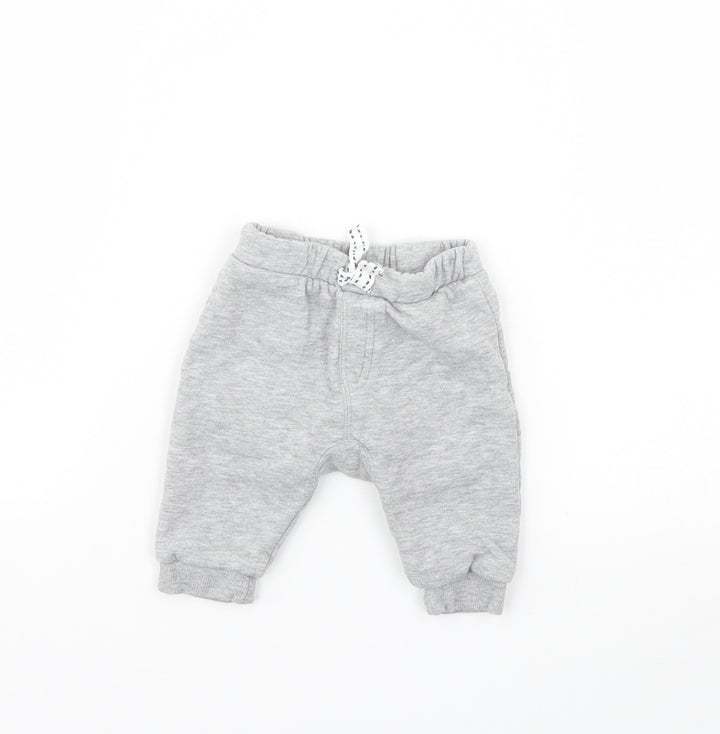 Nutmeg Baby Grey   Jogger Trousers Size 0-3 Months