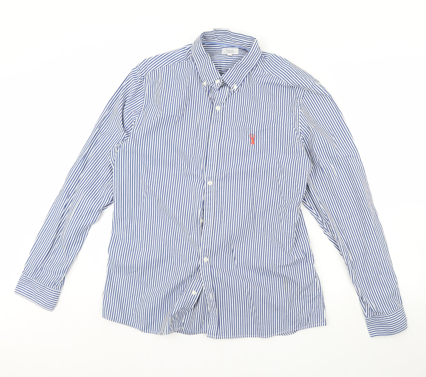 NEXT Mens Black Striped   Dress Shirt Size L
