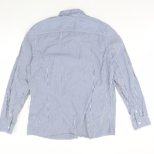 NEXT Mens Black Striped   Dress Shirt Size L