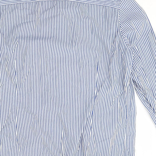 NEXT Mens Black Striped   Dress Shirt Size L