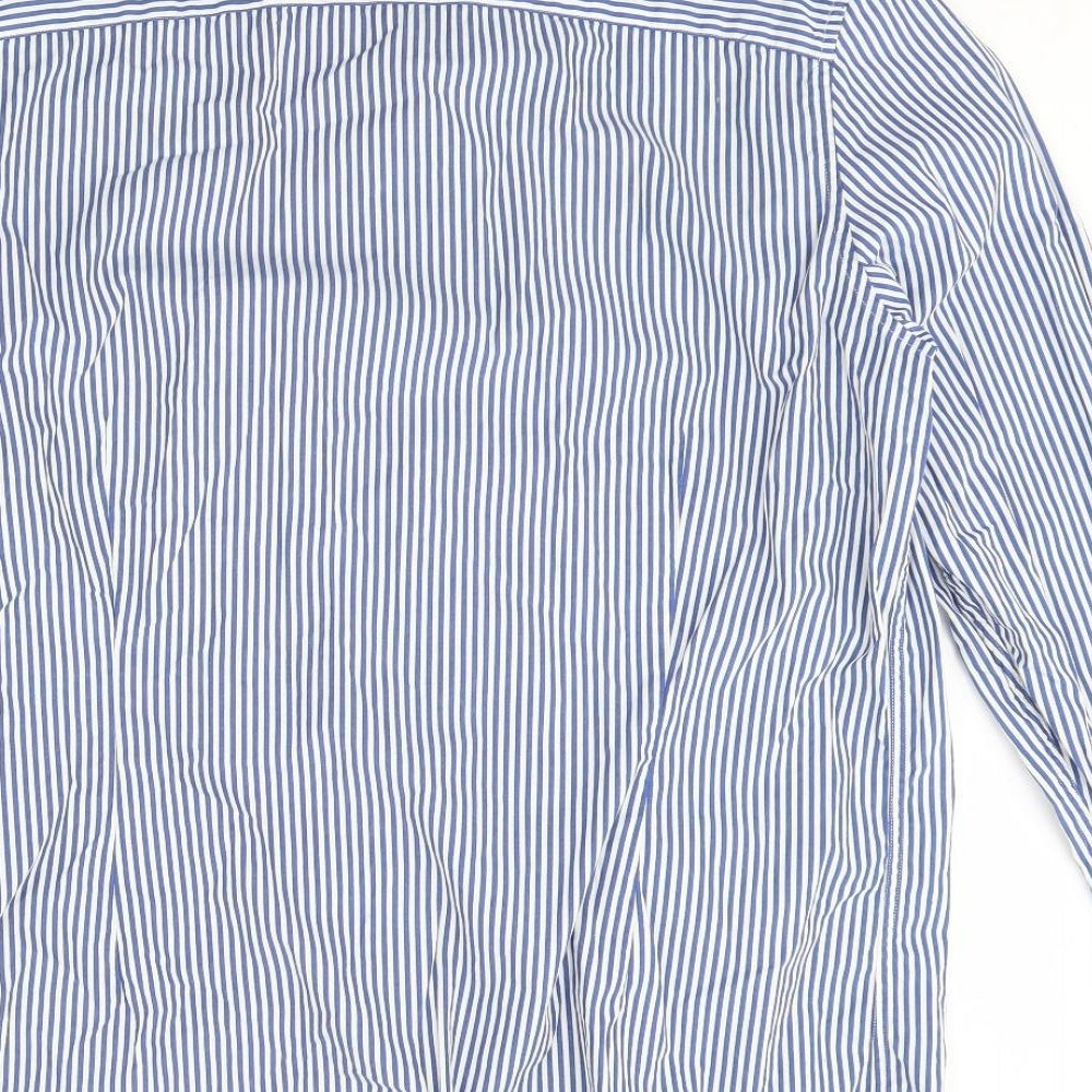 NEXT Mens Black Striped   Dress Shirt Size L