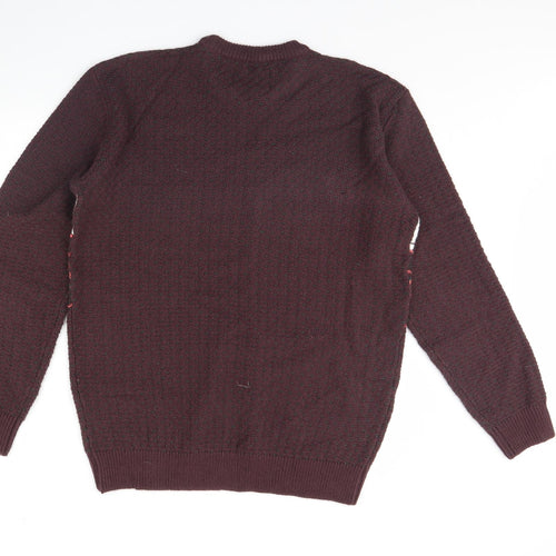 Charles Wilson Mens Purple   Pullover Jumper Size XL  - Christmas jumper