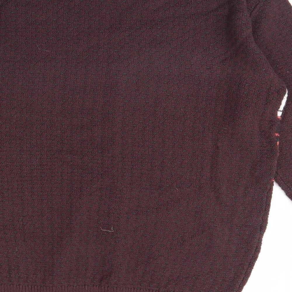 Charles Wilson Mens Purple   Pullover Jumper Size XL  - Christmas jumper