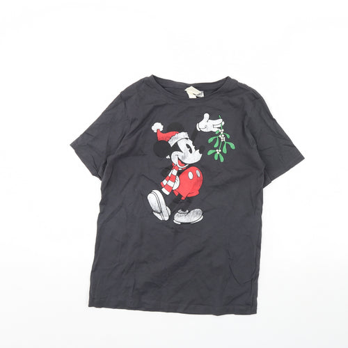 H&M Womens Grey   Basic T-Shirt Size XS  - Mickey mouse