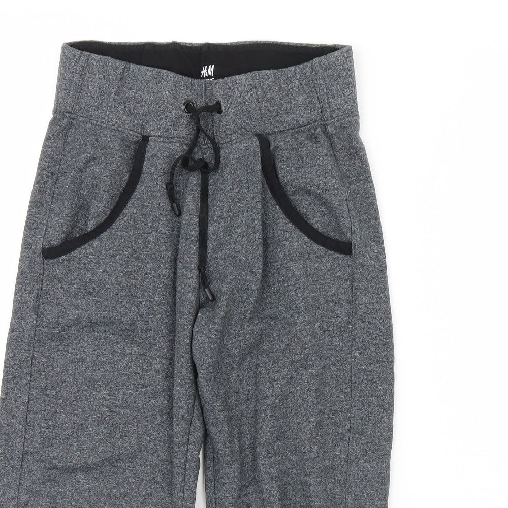 H&M Womens Grey   Cropped Trousers Size XS L20 in