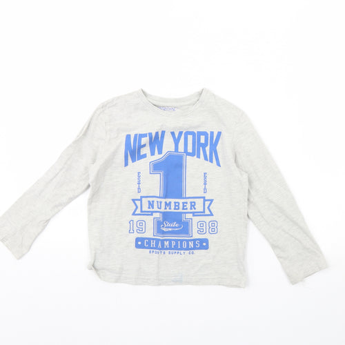 Primark Boys Grey   Basic T-Shirt Size 6 Years  - New york