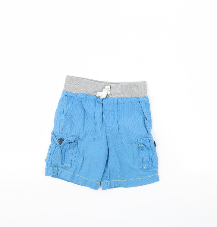 Cherokee Boys Blue Striped  Chino Shorts Size 4 Years