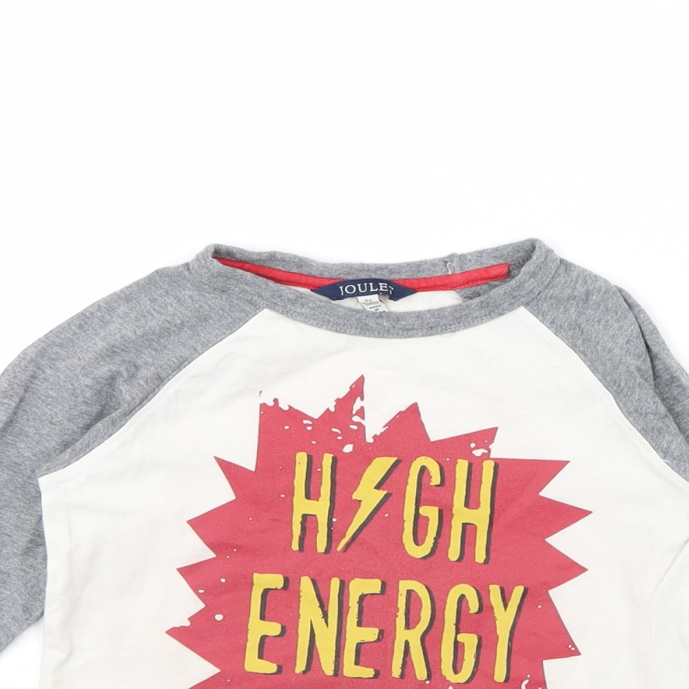 Joules Boys White   Basic T-Shirt Size 5 Years