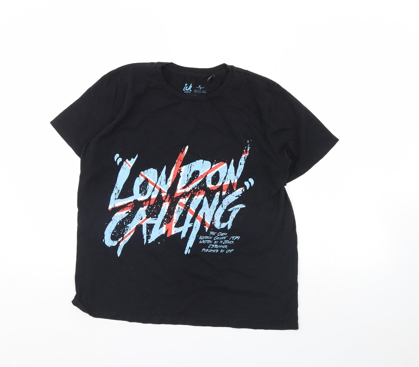 Universal Womens Black   Basic T-Shirt Size 16  - The Clash