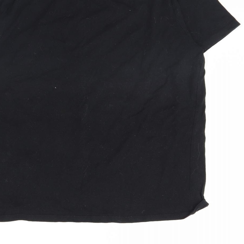 Universal Womens Black   Basic T-Shirt Size 16  - The Clash