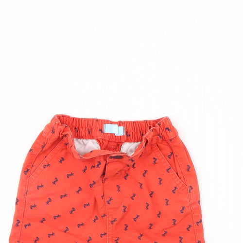Little Rebel Boys Red Animal Print  Chino Shorts Size 2 Years - Dinosaur