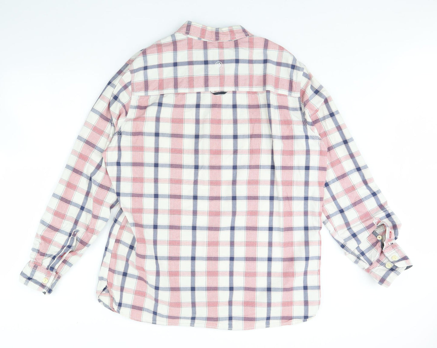 Fat Face Mens White Check   Dress Shirt Size XL