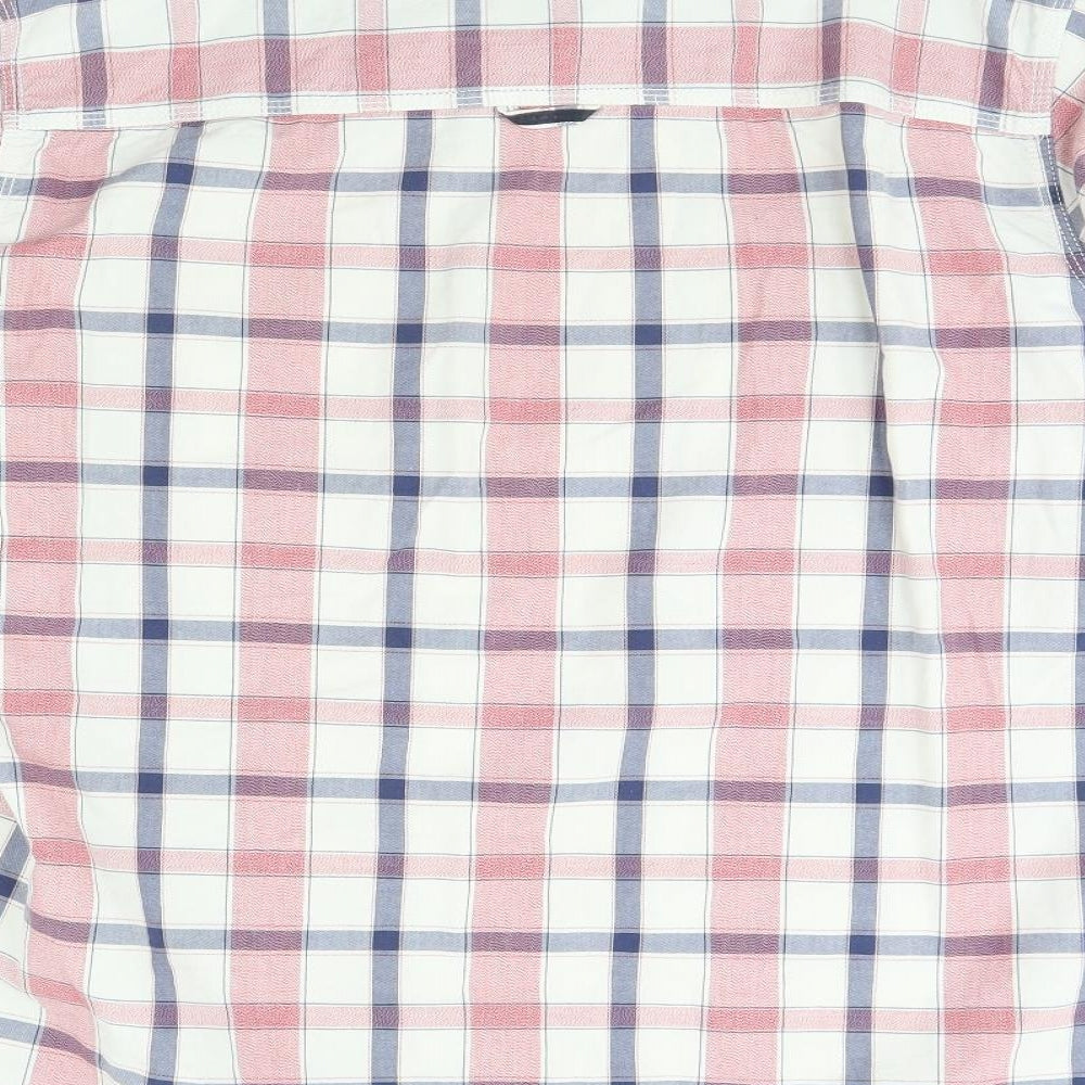 Fat Face Mens White Check   Dress Shirt Size XL