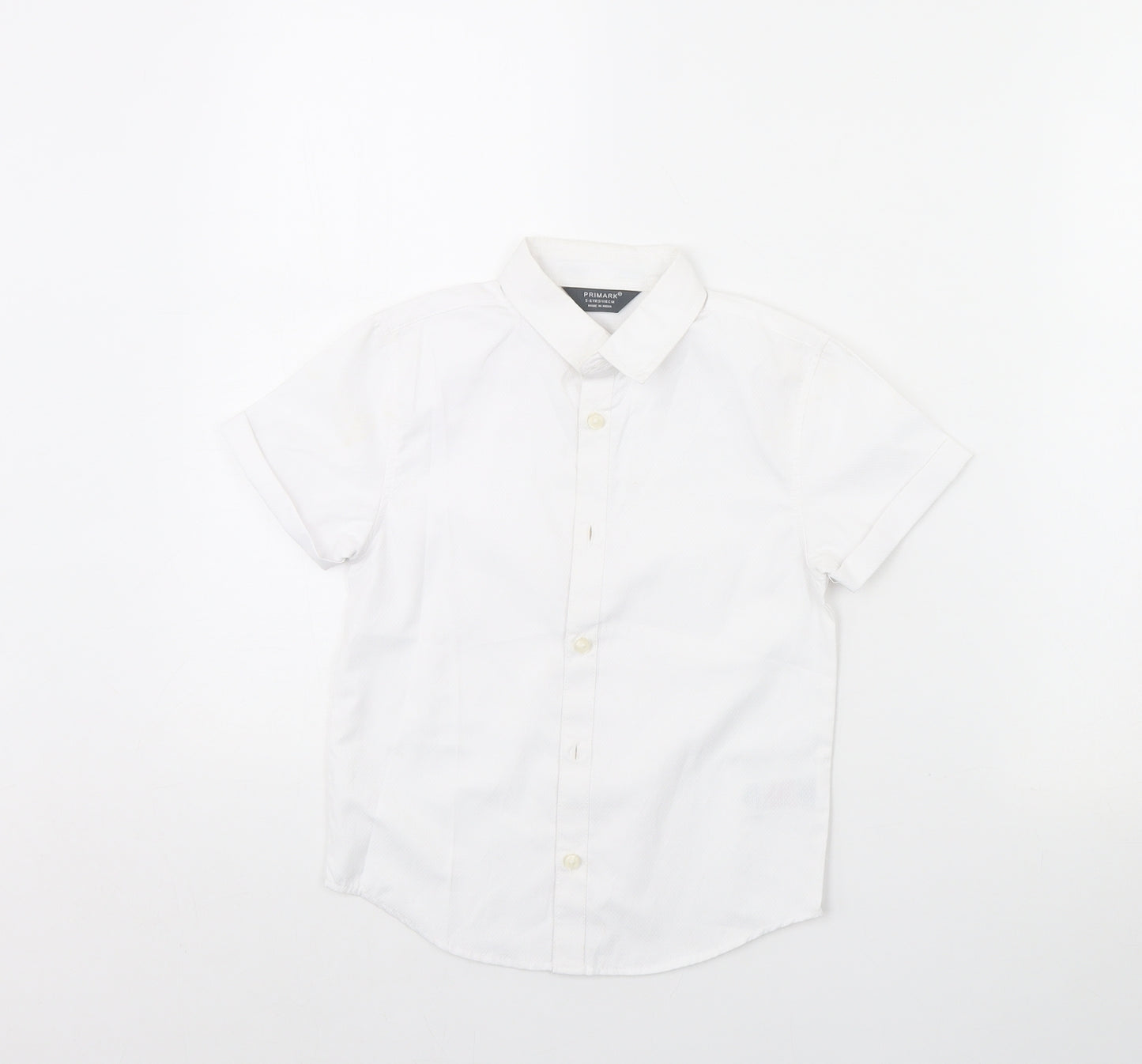 Primark Boys White   Basic Button-Up Size 5 Years