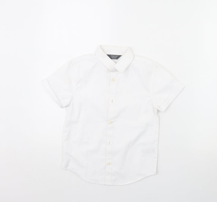 Primark Boys White   Basic Button-Up Size 5 Years
