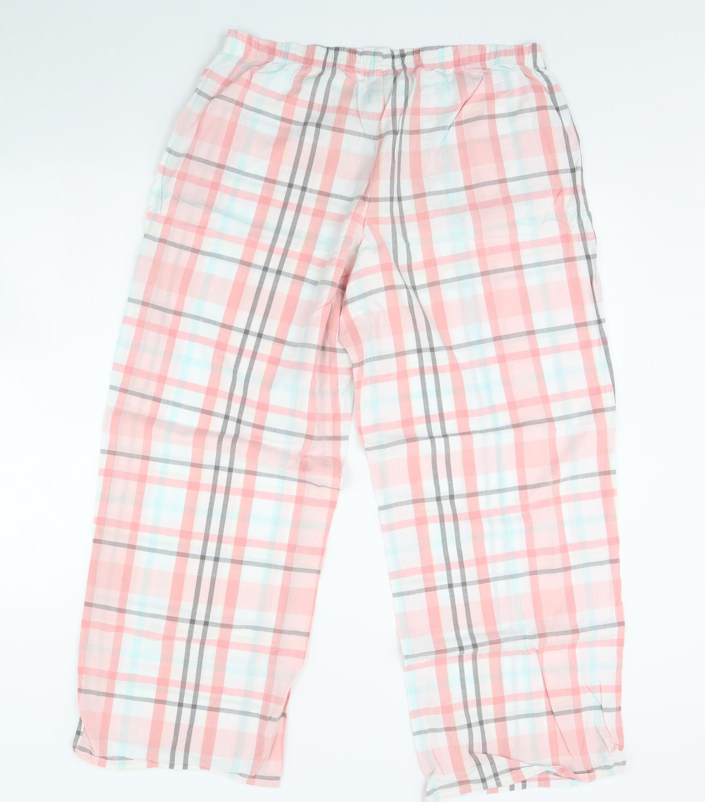 Me to you Womens Pink Check  Cami Pyjama Pants Size 16