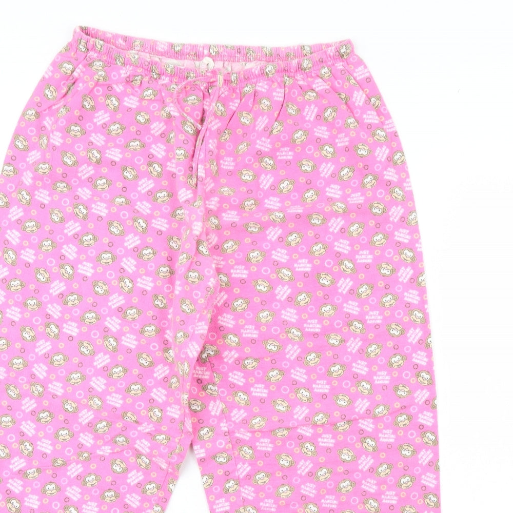 Secret Posessions Womens Pink Animal Print  Cami Pyjama Pants Size 14  - Monkey