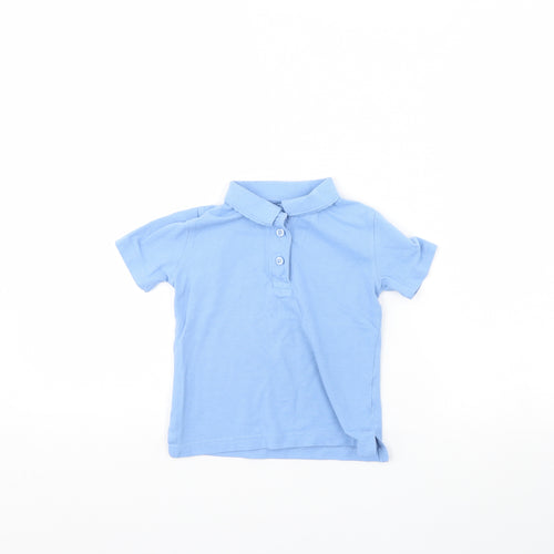 lily & dan Boys Blue   Basic Polo Size 3 Years  - School