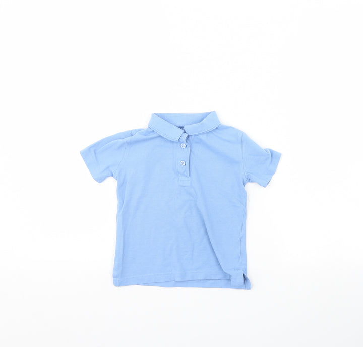 lily & dan Boys Blue   Basic Polo Size 3 Years  - School