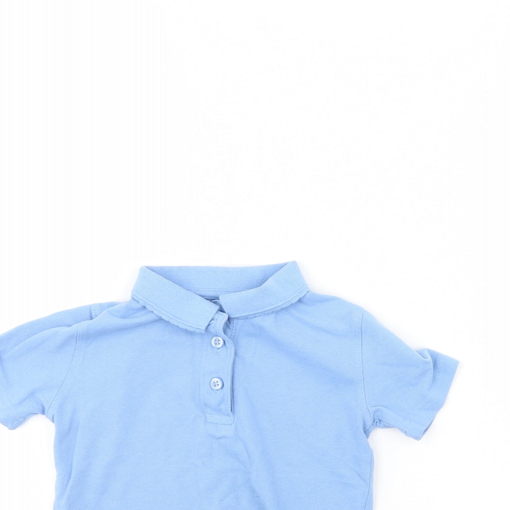 lily & dan Boys Blue   Basic Polo Size 3 Years  - School