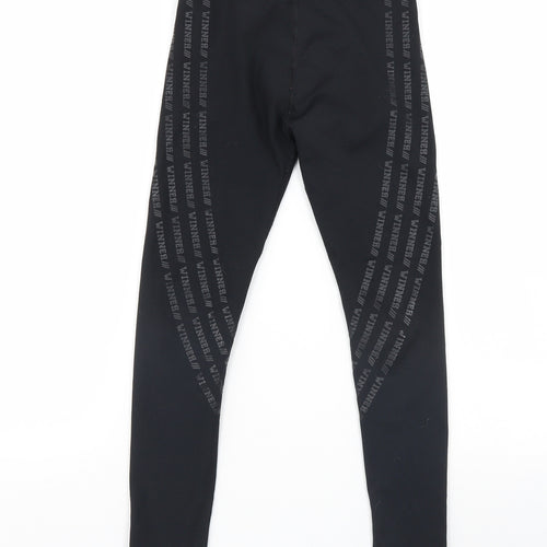 m&s Girls Black   Capri Trousers Size 8 Years