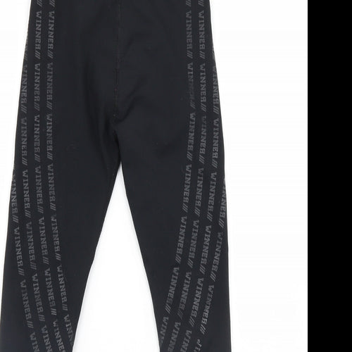 m&s Girls Black   Capri Trousers Size 8 Years
