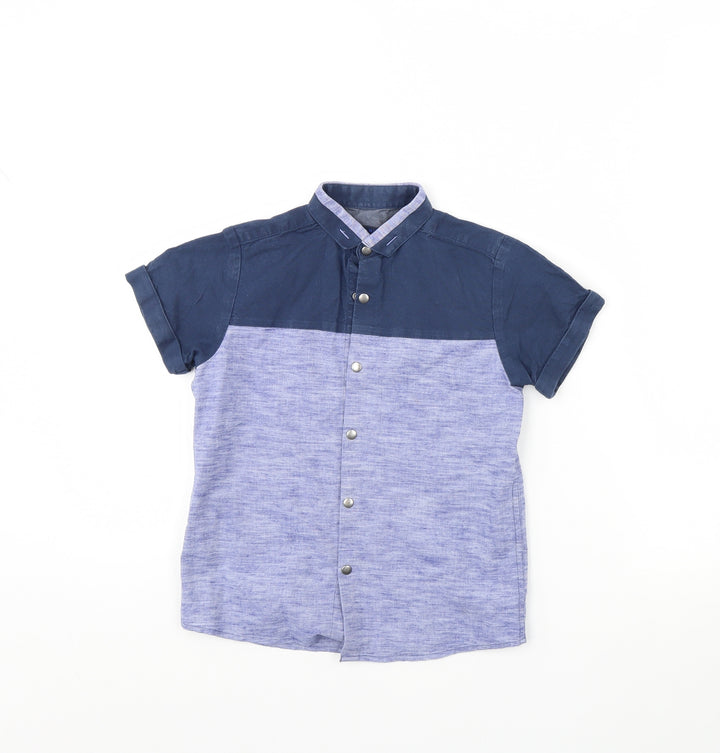 NEXT Boys Blue Basic Button-Up Size 6 Years