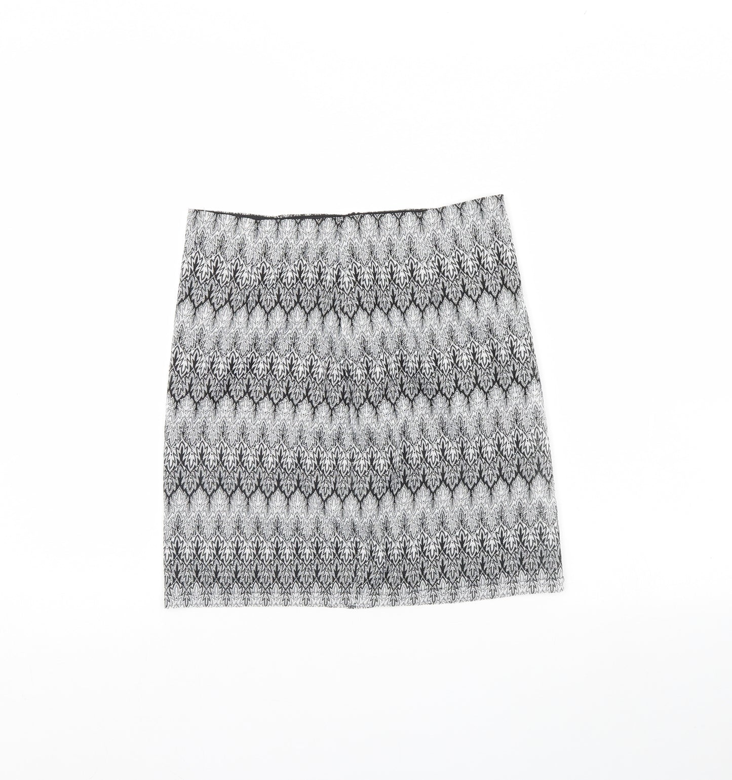 Daisy Street Womens Black Geometric  Mini Skirt Size 10