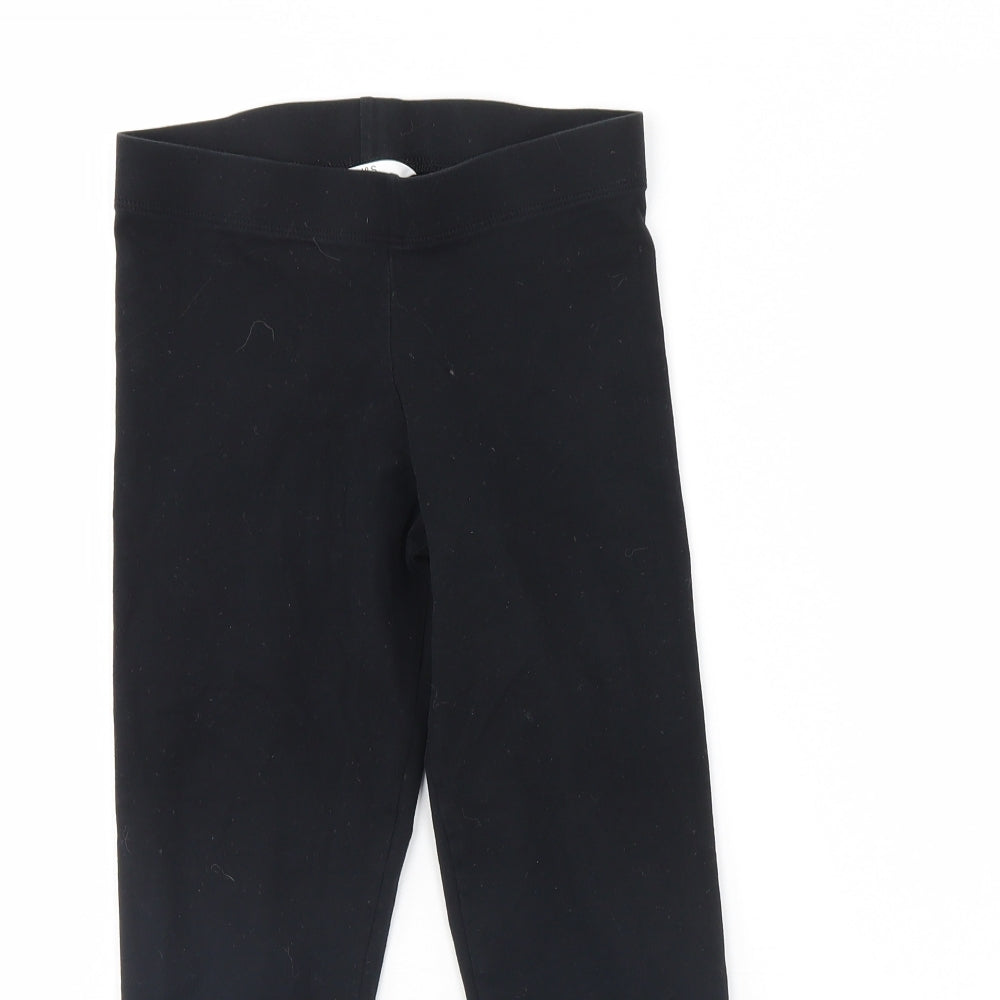m&s Girls Black   Capri Trousers Size 11 Years