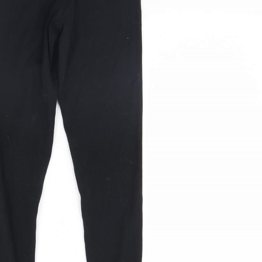m&s Girls Black   Capri Trousers Size 11 Years