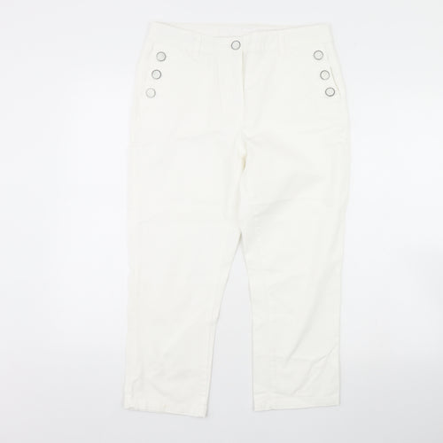 Maine Womens White   Trousers  Size 10 L24 in