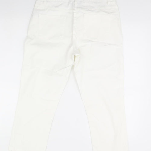 Maine Womens White   Trousers  Size 10 L24 in