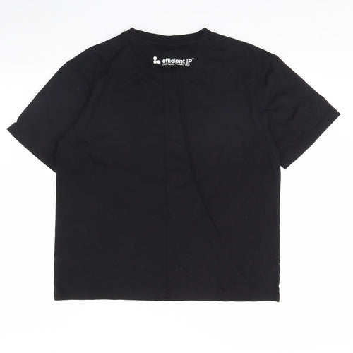 Preworn Mens Black    T-Shirt Size L  - Keep calm and