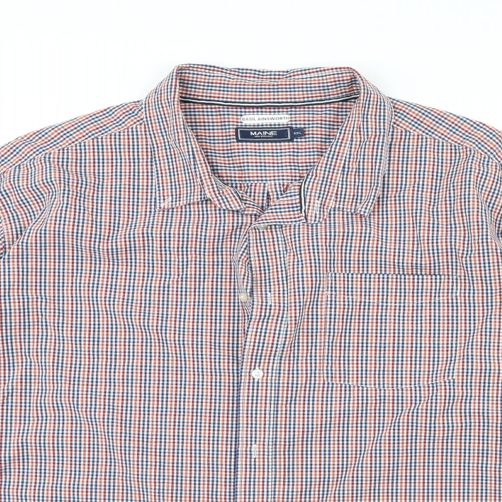 Maine Mens Red Check   Dress Shirt Size XL