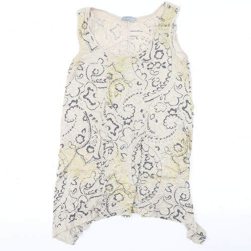 Per Una Womens Beige Fair Isle  Basic Tank Size 10