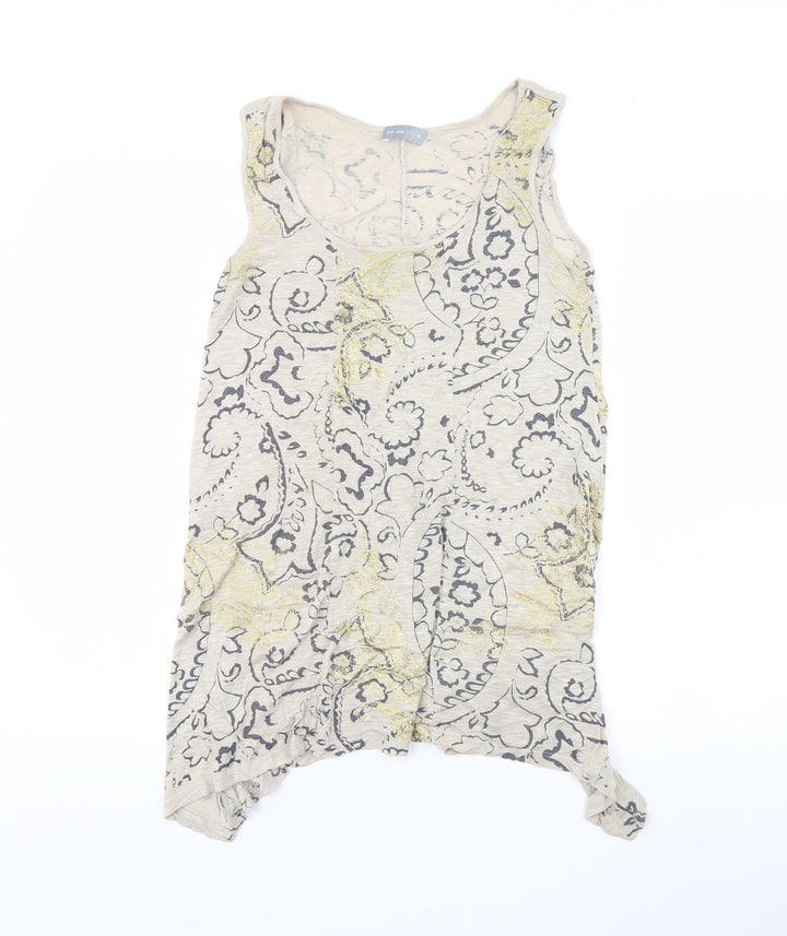 Per Una Womens Beige Fair Isle  Basic Tank Size 10