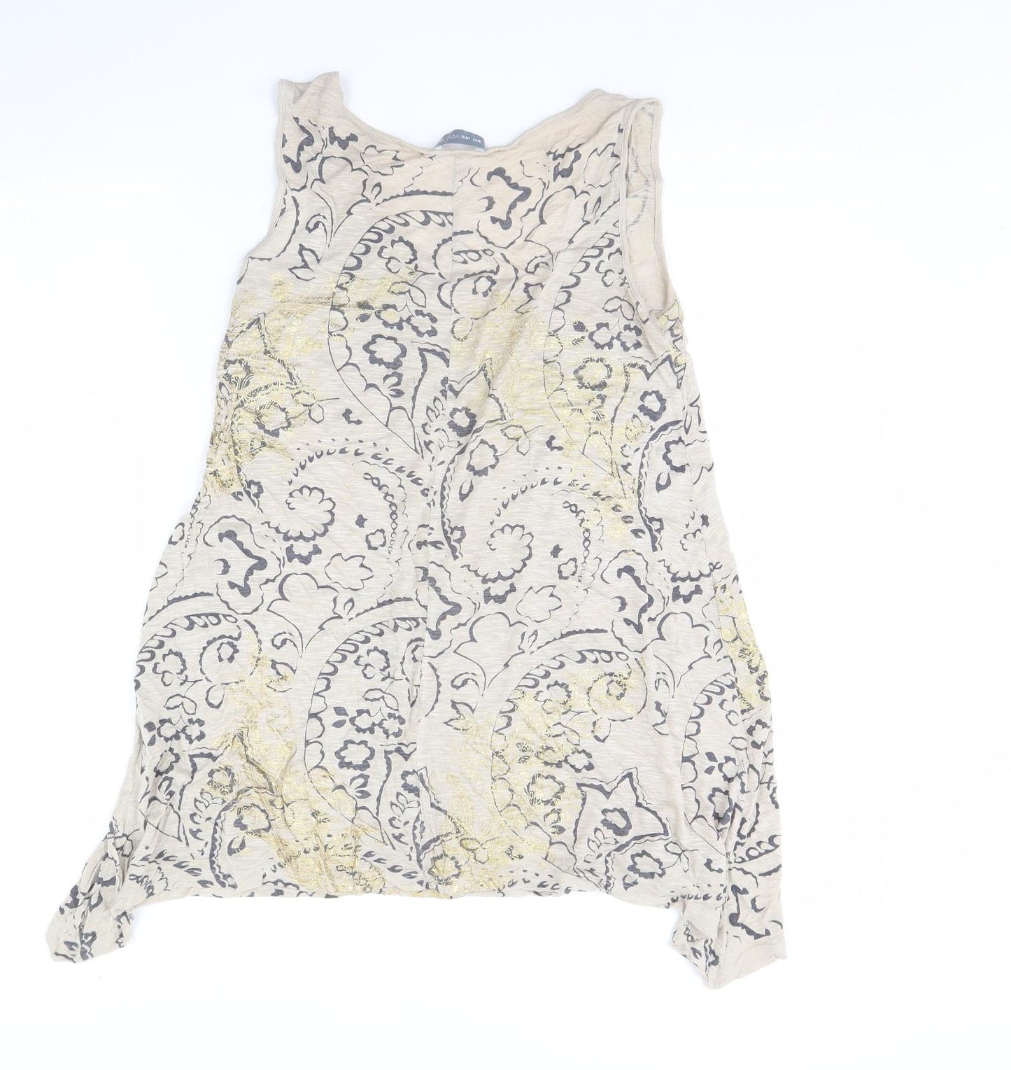 Per Una Womens Beige Fair Isle  Basic Tank Size 10