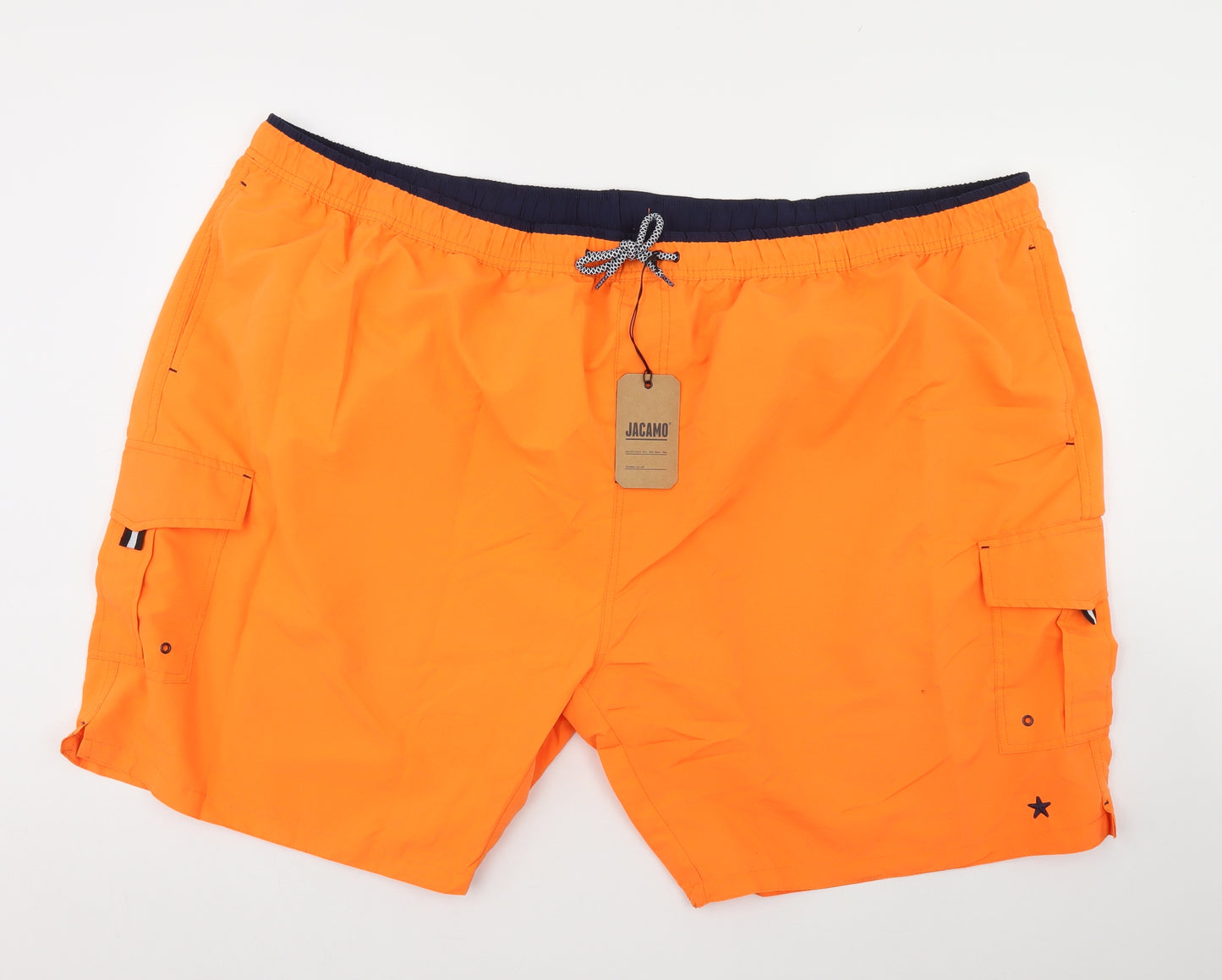 Jacamo Mens Orange   Bermuda Shorts Size XL - 5XL