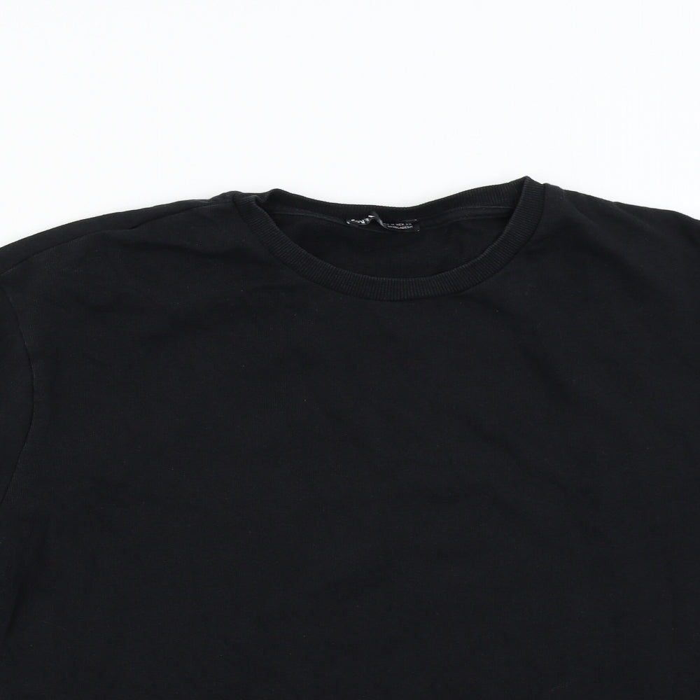 Zara Womens Black   Pullover Sweatshirt Size M