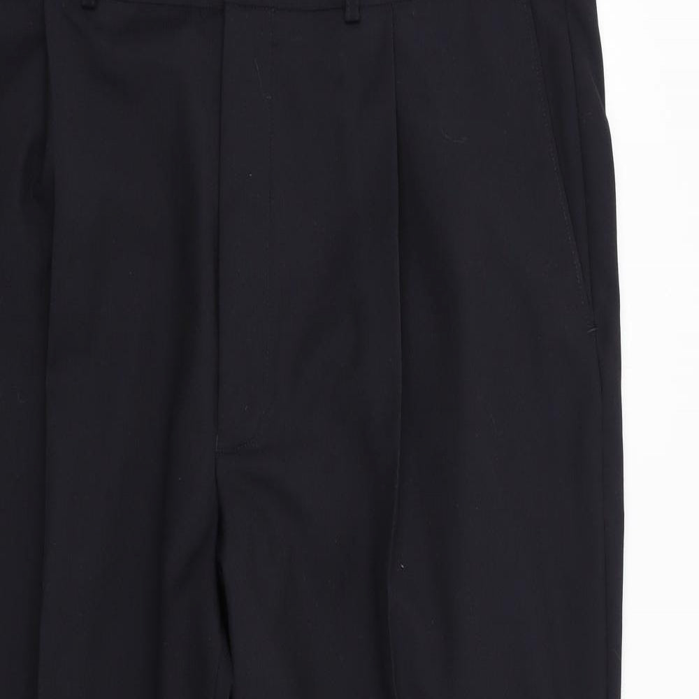 M&S Mens Black    Suit Trousers Size 40 L29 in