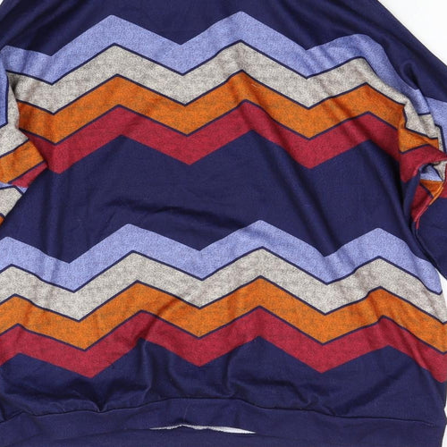 Yoins Womens Multicoloured Striped  Pullover Sweatshirt Size 18